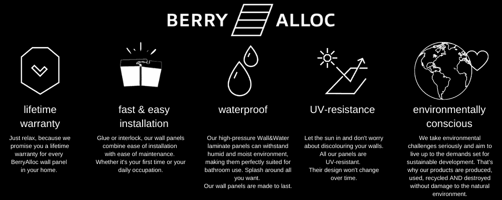 Wall & Water Berry Alloc Shower Panels