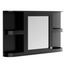 Louise 1170mm Mirrored Wall Cabinet Matt Black