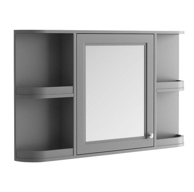 Louise 1170mm Mirrored Wall Cabinet Light Grey