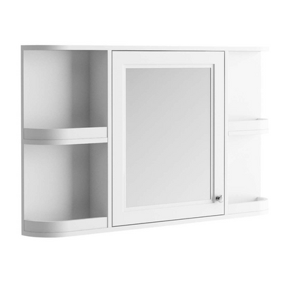 Louise 1170mm Mirrored Wall Cabinet Matt White