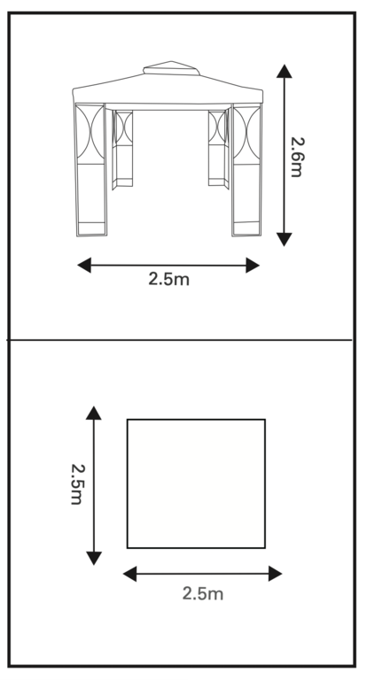 Pagoda Cambridge Gazebo 2.5m
