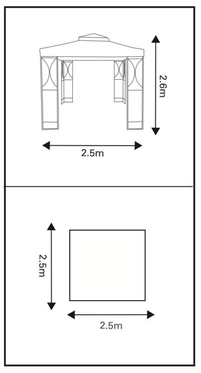 Pagoda Cambridge Gazebo 2.5m