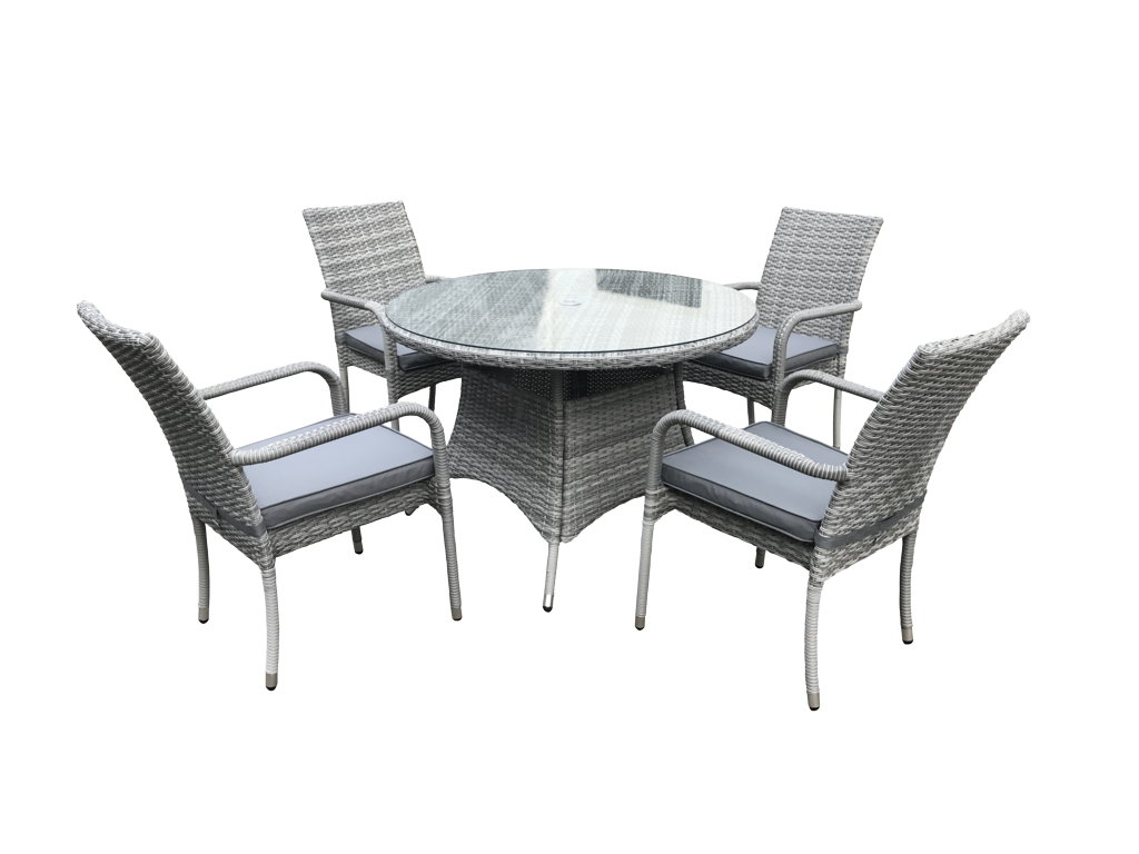 Pagoda Tuscany Round Dining Set 4 Seat