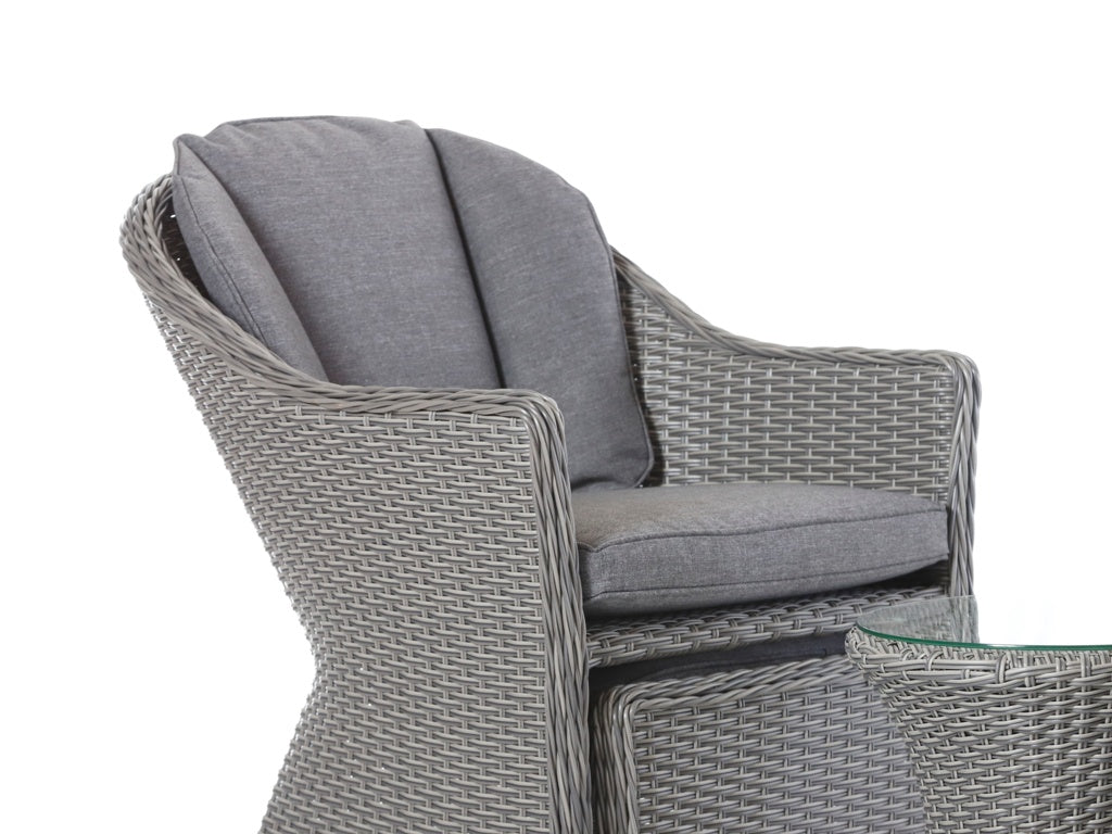 Pagoda Corfu Rattan Companion Set 2 x Chairs. 1 x Table, 2 x Foot Stools