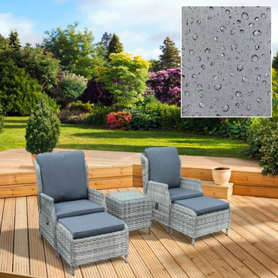 Pagoda Verona Deluxe Reclining Companion Set With Water Repellent Cushions