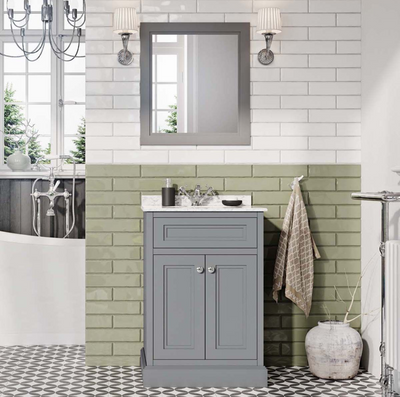 Louise Matt Light Grey Mirror