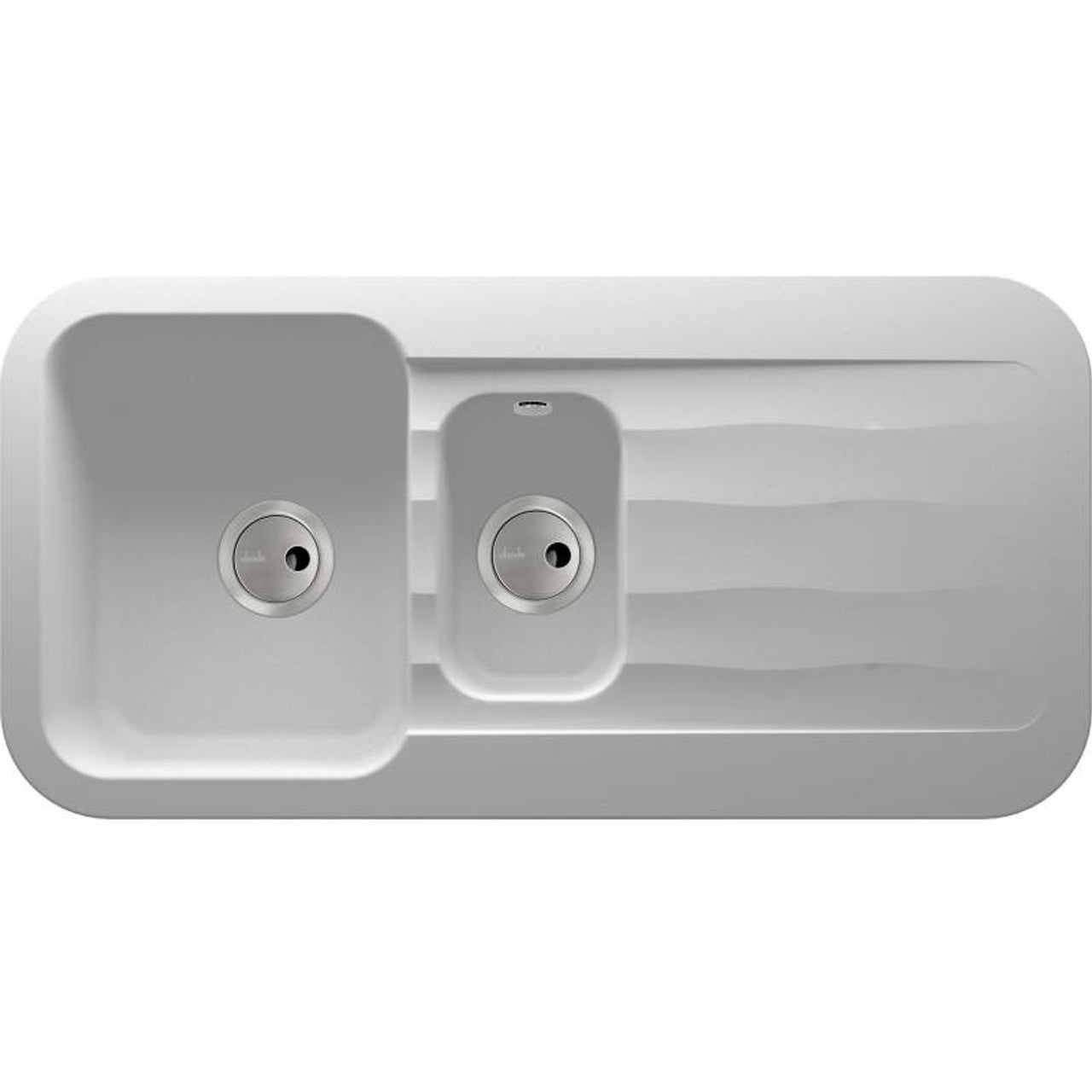 Abode Dune 1.5 Bowl Granite Sink with drainer White