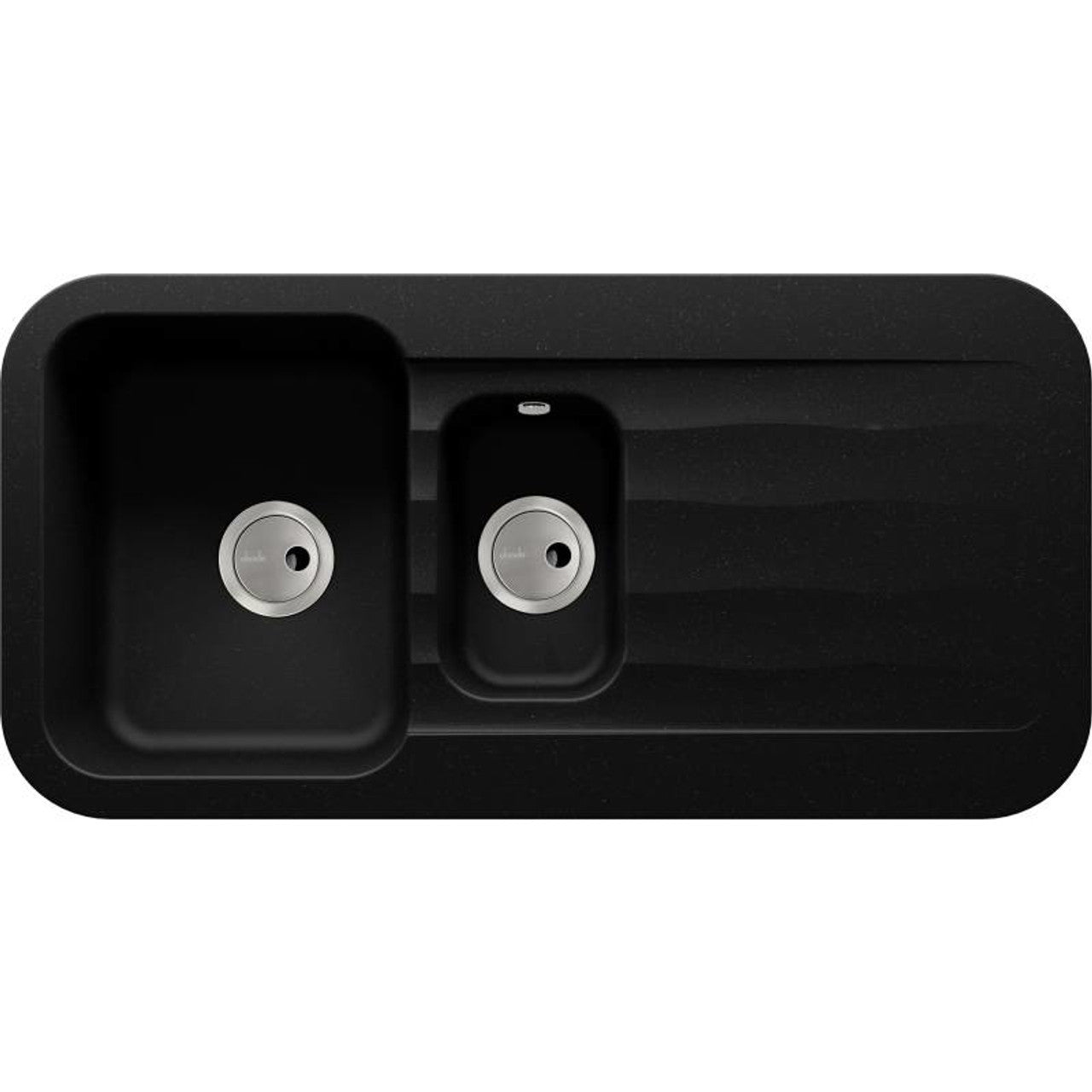 Abode Dune 1.5 Bowl Granite Sink with drainer Black