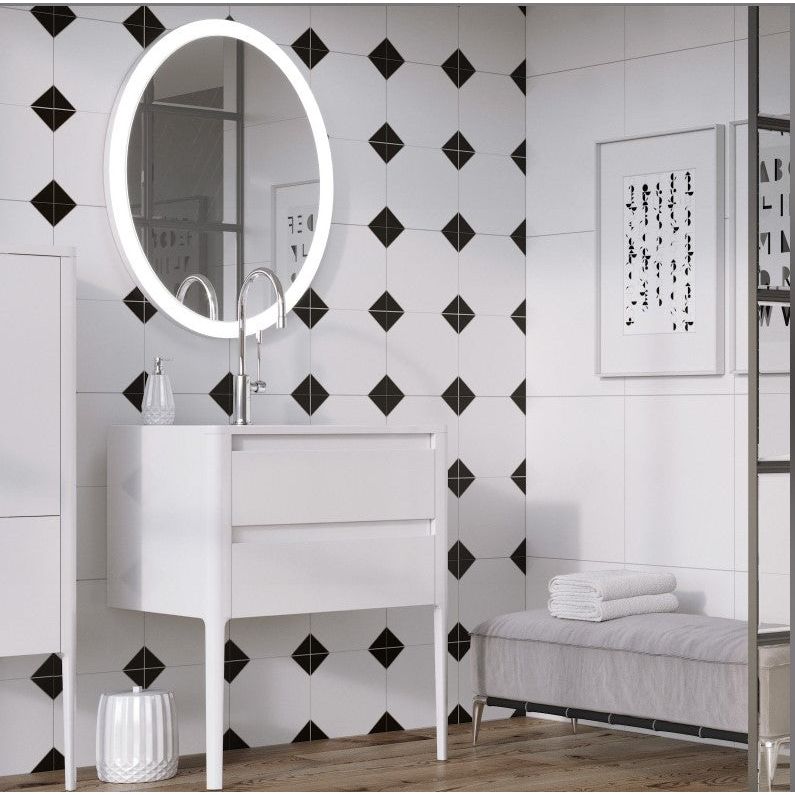 Sarah 800mm Vanity Unit with Integrated Basin in Gloss White