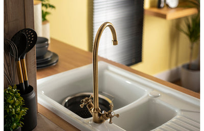 Abode Burford Monobloc Mixer Tap - Antique Brass AT2172