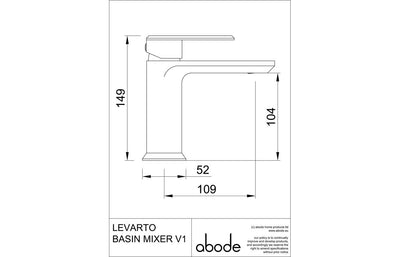 Abode Levarto Basin Mixer - Chrome AB2809