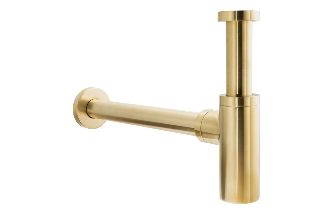Abode Tableau/Iox Shelf & Tablet Basin Set - Chalk White Brushed Brass Bowl