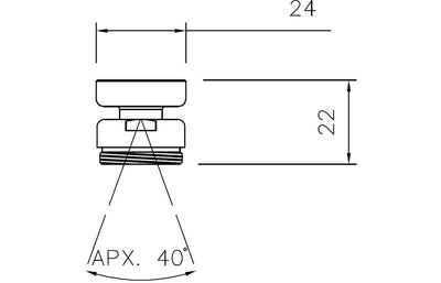 Abode Revolve Aerator Adaptor - Chrome AT1060