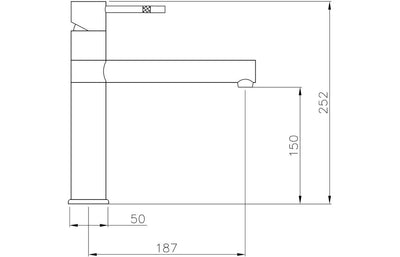 Abode Hydrus Single Lever Mixer Tap - Brushed Nickel AT1089