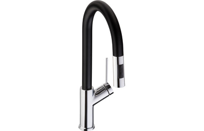 Abode Virtue Nero Mixer Tap w/Pull Out - Chrome AT1244