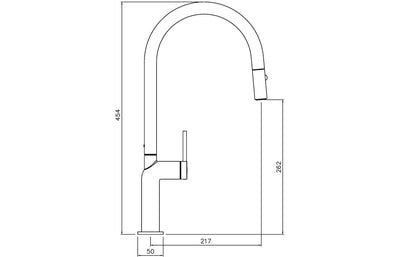 Abode Tubist Single Lever Mixer Tap w/Pull Out - Polished Copper AT2132