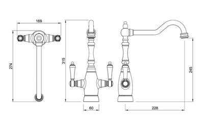 Abode Mayenne Monobloc Mixer Tap - Chrome AT2229