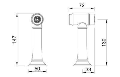 Abode Fenton Handspray - Antique Brass AT2240