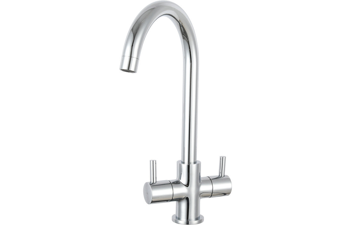 Prima Staten Swan Neck Dual Lever Mixer Tap - Chrome BPR2205