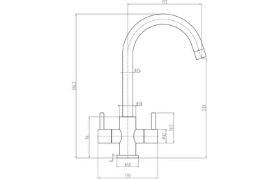 Prima+ Granite 1.5B Inset Sink & Staten Tap Pack - Black PPR8056