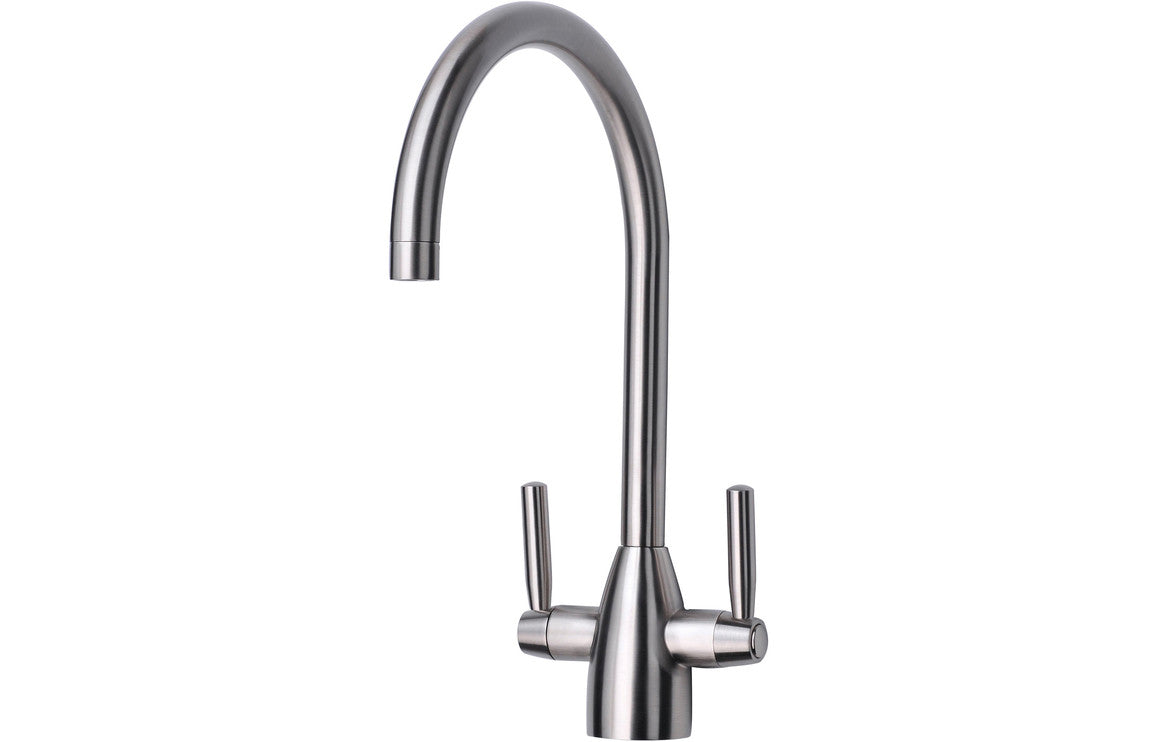 Prima Chelsea Dual Lever Mixer Tap - Brushed Steel BPR2224