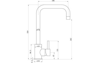 Prima Rhode U-Spout Mixer Tap - Chrome BPR2233