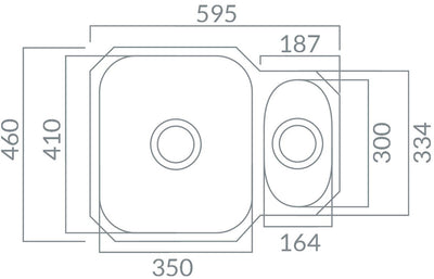 Prima 1.5B Undermount Reversible Sink - Polished Steel