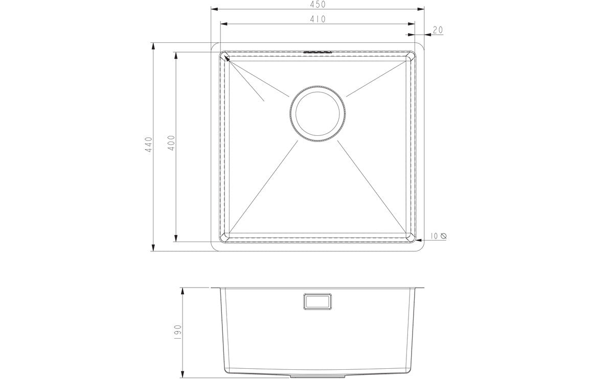 Prima+ 1.0B R10 Inset/Undermount Sink - St/Steel CPR520