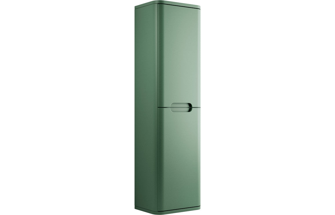 350mm 2 Door Wall Hung Tall Unit - Matt Sage Green
