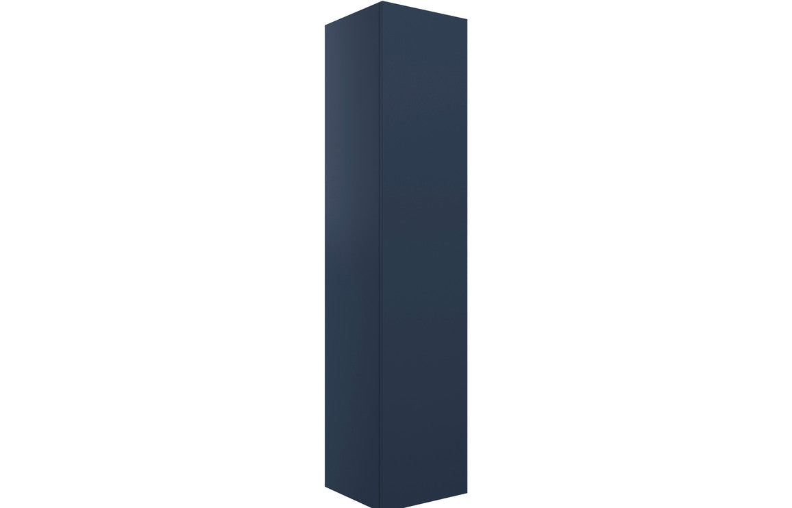 350mm Wall Hung 1 Door Tall Unit - Matt Deep Blue