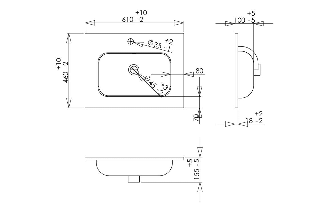 610mm Floor Standing 2 Door Basin Unit & Basin - Matt Deep Blue