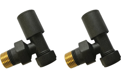 Anthracite Radiator Valves - Angled