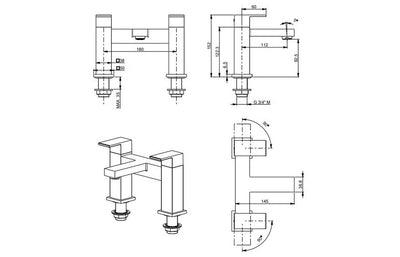 Vema Lys Deck Mounted Bath Filler - Chrome DITB2142