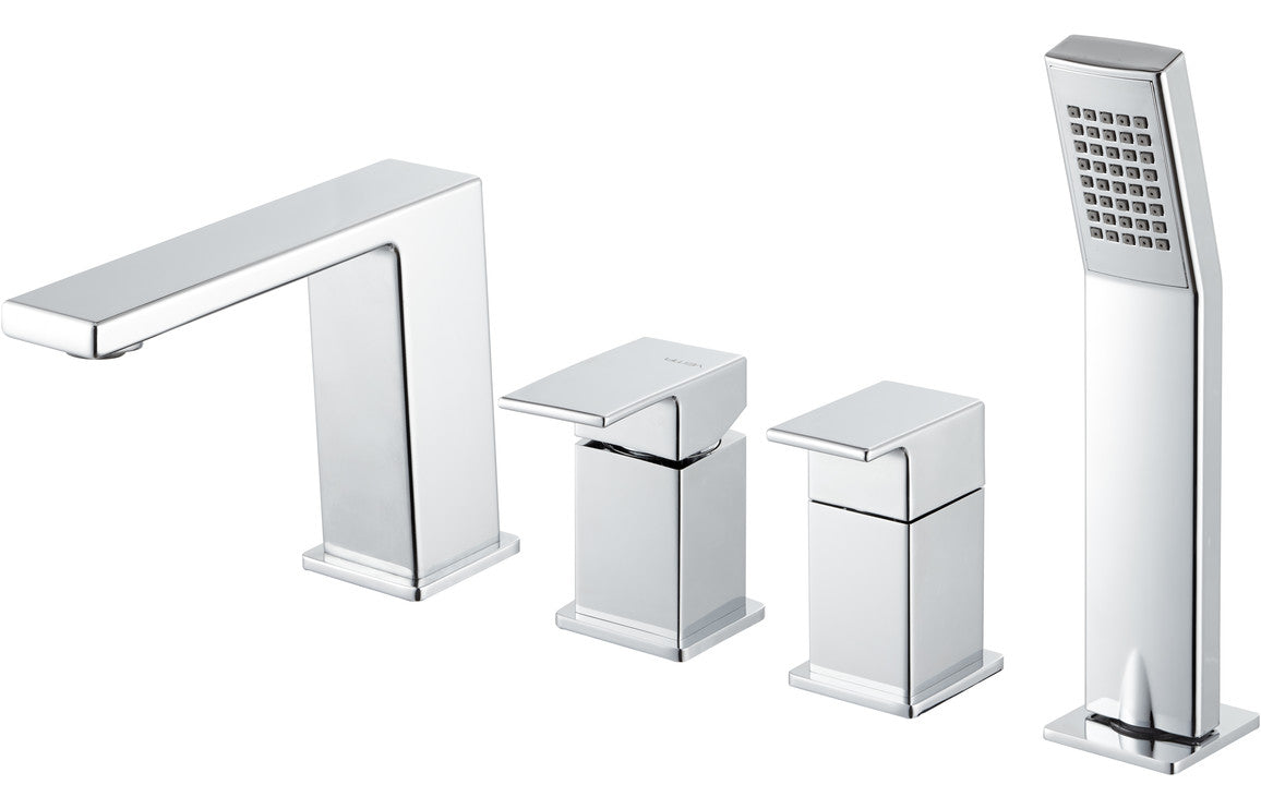 Vema Lys 4-Hole Deck Mounted Bath/Shower Mixer - Chrome DITB4004