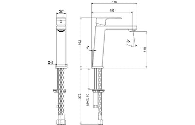 Vema Lys Basin Mixer - Chrome DITS1214