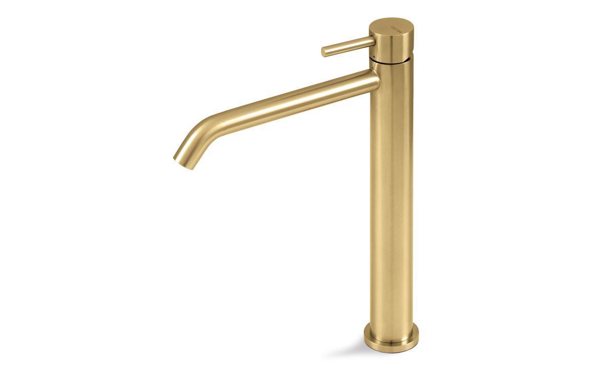 Vema Tiber Tall Basin Mixer - Brushed Brass DITS1400