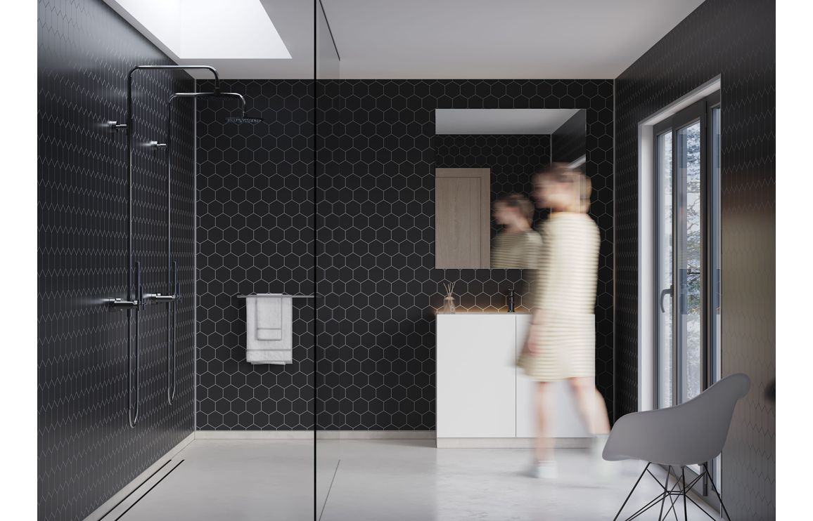 Fibo Urban - Black Silk (Hexagonal)