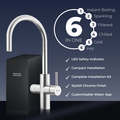 Franke Mythos Water Hub 6-in-1 Electronic Tap – Stainless Steel