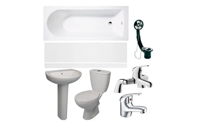 Orion Bathroom Suite - Bath-WC- Basin - Taps- Front Panel