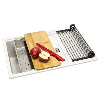 Abode Synchronist Compact 1.25 Bowl Kitchen Sink with Drainer Black