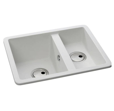 Abode MATRIX SQGR15 1.5 Bowl Granite Sink White