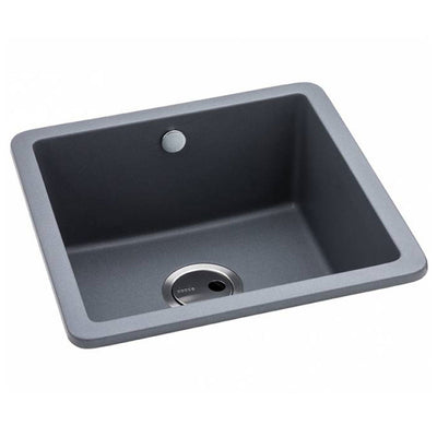 Abode MATRIX SQGR15, 1.0 Bowl Granite Sink Grey