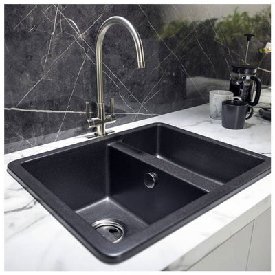 Abode MATRIX SQGR15 1.5 Bowl Granite Sink Black