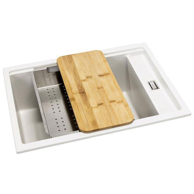 Abode Synchronist Large 1.25 Bowl Kitchen Sink Inset / Undermount Black