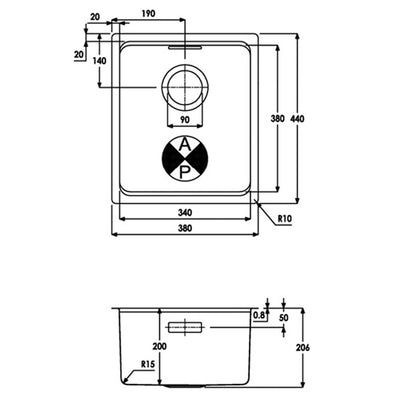 Abode System Sync 1B Main Bowl - St/Steel AW5142