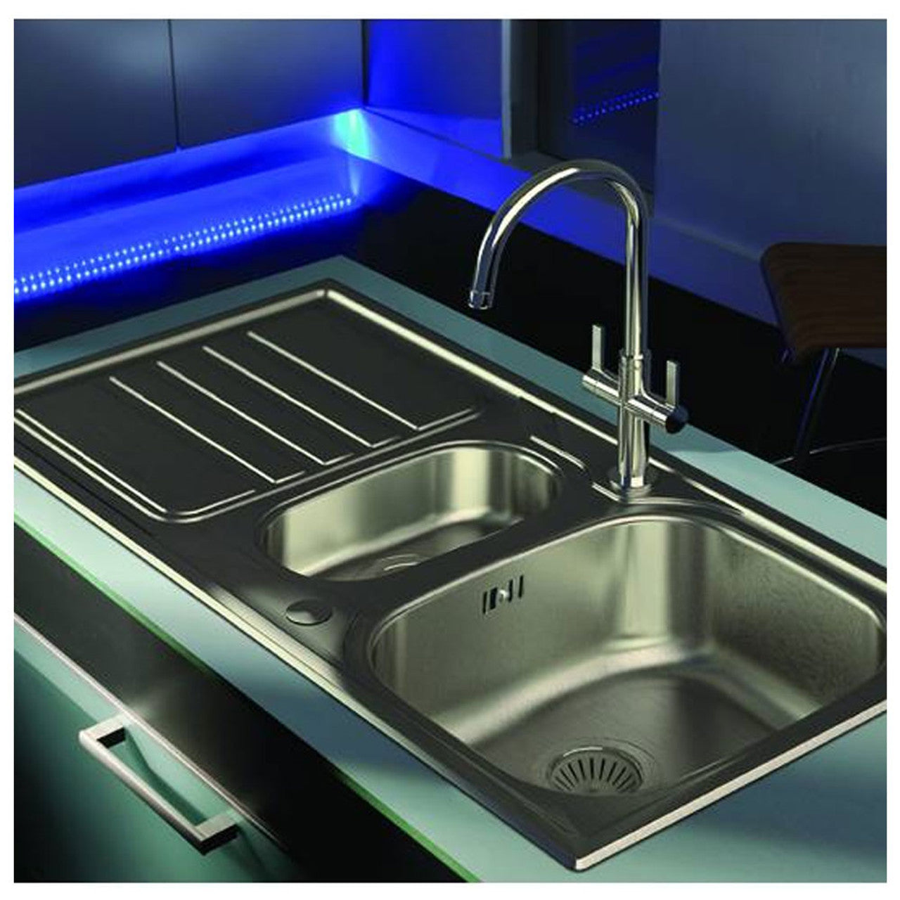 Abode Mikro 1.5 Bowl Sink with Drainer