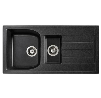 Abode ORIEL 1.5 Bowl Inset Granite Sink Black