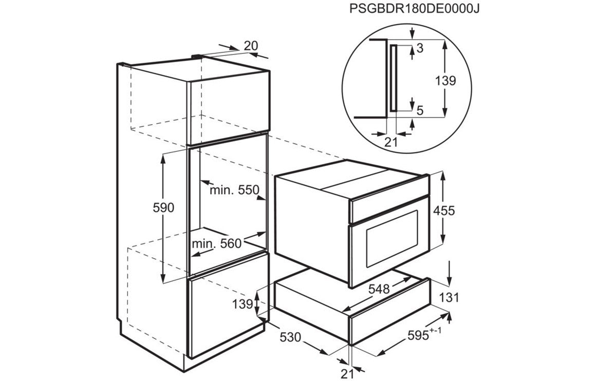 AEG KDE911424M 14cm Warming Drawer - St/Steel LAE99004