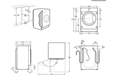 AEG L7FE7261BI B/I 7kg 1200rpm Washing Machine - White