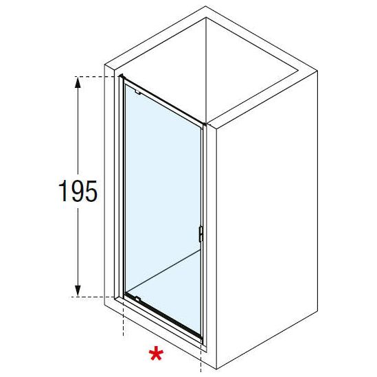 Novellini LUNES 2.0 G Pivot shower door in White